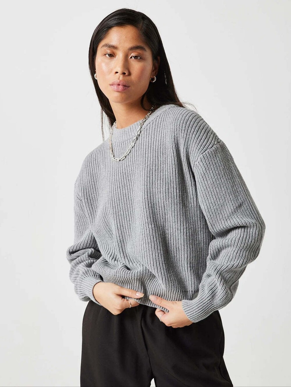 Minimum Grey Mikala Organic Cotton Sweater